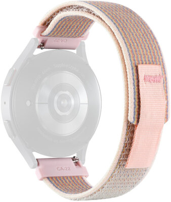 Ricardo Nylon Riem 22mm (voor Garmin Venu 3, Forerunner 265, Vívoactive 4, etc.), Roze V2, Snelkoppeling