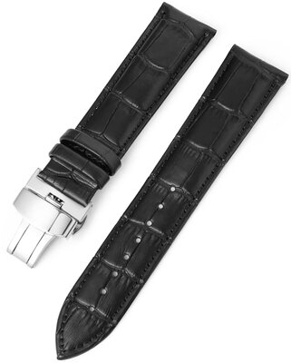 Leren horlogeband Ricardo Cortona, zwart V2