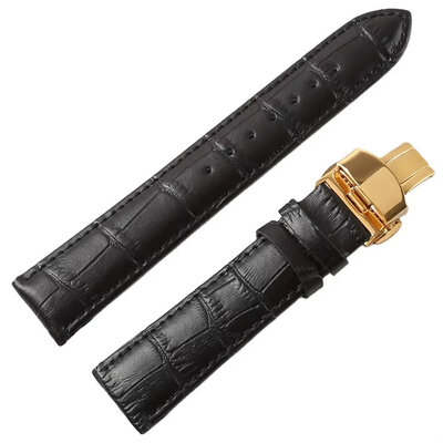 Leren horlogeband Ricardo Cortona, zwart V3