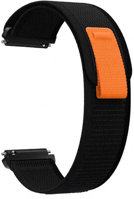 nylonový horlogeband Ricardo Carezza 20mm, Black, Quick Release