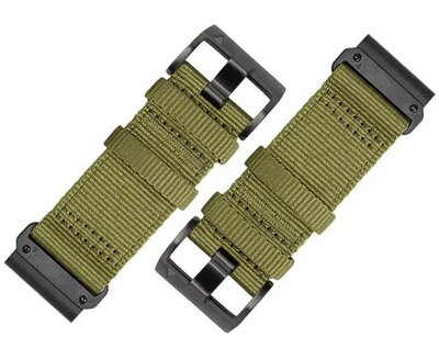 Textiel bandje Ricardo 22mm (pro Garmin Fenix 8/7/6 (47mm), Epix 2 aj.), groen, QuickFit