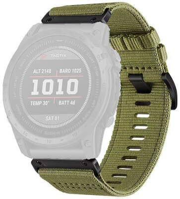 Textiel bandje Ricardo 22mm (pro Garmin Fenix 8/7/6 (47mm), Epix 2 aj.), groen, QuickFit