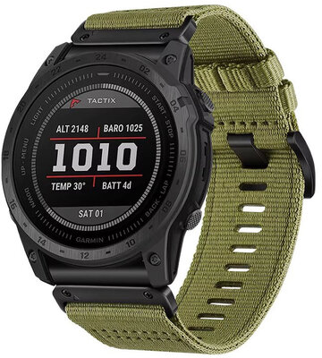 Textiel band Ricardo 26mm (voor Garmin Fenix 8/7X/6X (51mm), Tactix etc.), groen, QuickFit
