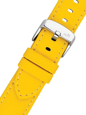 Lederen riem Morellato Capri 5761D82.098 M, geel, gerecycled materiaal