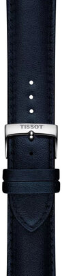 Leren band Tissot T852.050.301 22mm, blauw, veganistisch
