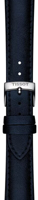 Lederen band Tissot T852.050.305 18mm, zwart, eco-leer