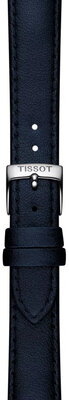 Leren band Tissot T852.050.307 22mm, blauw, veganistisch