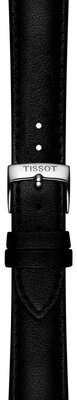 Lederen band Tissot T852.050.319 18mm, zwart, eco-leer