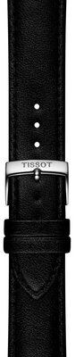 Lederen band Tissot T852.050.321 20mm, zwart, eco-leer