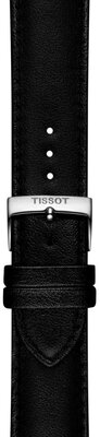 Lederen band Tissot T852.050.323 22mm, zwart, eco-leer
