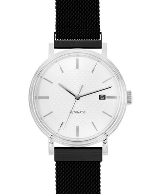 Stalen armband Hirsch Milanaise L 30161450-5, zwart, magnetisch