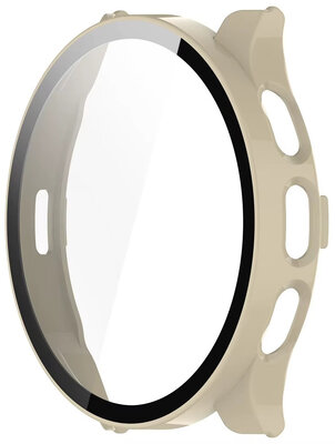 Beschermhoes (voor Garmin Venu 3S), kunststof, beige + glas