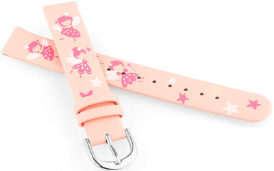 Lederen band JVD RJ7223.1 14mm, roze, kinderen