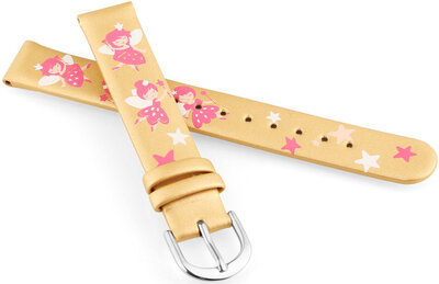 Lederen band JVD RJ7223.3 14mm, goud, kinderen