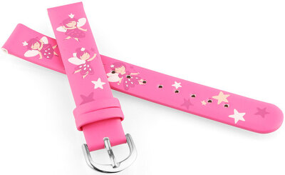 Lederen band JVD RJ7223.4 14mm, roze, kinderen