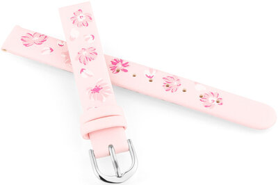 Lederen band JVD RJ7226.2 12mm, roze, kinderen