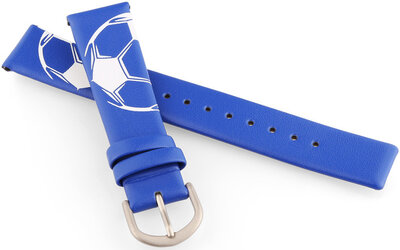 Lederen band JVD RJ7220.1 15mm, blauw, kinderen