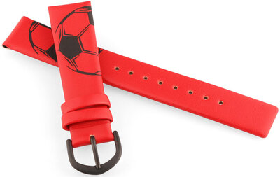 Leren band JVD JVDRJ7220.3 16mm, rood, kinderen