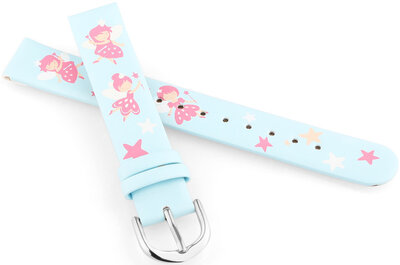 Lederen band JVD RJ7223.6 14mm, blauw, kinderen