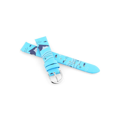 Lederen band JVD RJ7224.3 16mm, blauw, kinderen