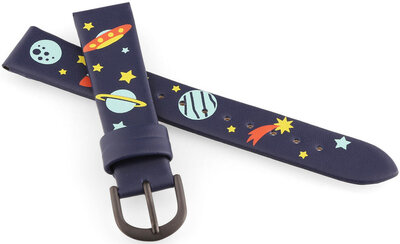 Lederen band JVD RJ7225.1 16mm, blauw, kinderen