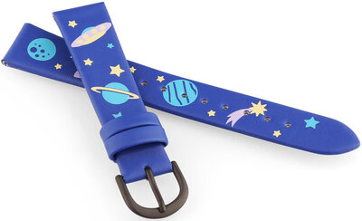 Lederen band JVD RJ7225.2 16mm, blauw, kinderen