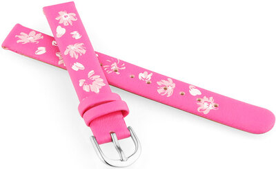 Lederen band JVD RJ7226.3 12mm, roze, kinderen