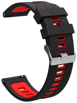 Siliconen band Ricardo 20mm (voor Garmin Fenix 8/7S/6S (43mm), etc.), zwart, Quick Release