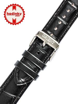 Leren riempje Orient UL020018J0 20mm (voor het model RA-AP01), zwart