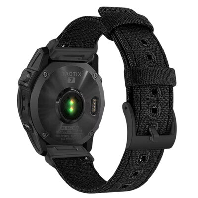 Ricardo Nylon Riem 26mm (voor Garmin Fenix 8/7X/6X (51mm), Tactix etc.), zwart V4, QuickFit