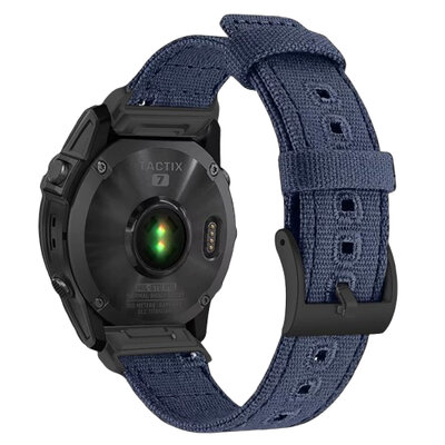 Ricardo Nylon Riem 26mm (voor Garmin Fenix 8/7X/6X (51mm), Tactix etc.), blauw V3, QuickFit