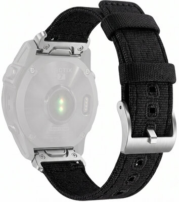 Nylon horlogeband Ricardo Ortisei 22mm, Black, QuickFit