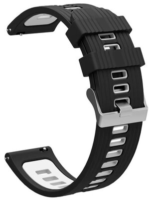 Siliconen band Ricardo 20mm (voor Garmin Fenix 8/7S/6S (43mm), etc.), zwart V3, Quick Release