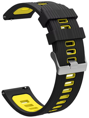 Ricardo Silicone Strap 22mm (voor Garmin Fenix 8/7/6 (47mm), Epix 2 etc.), zwart V2, Quick Release