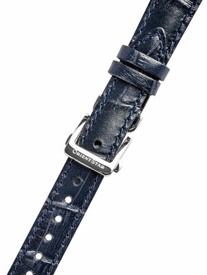 Leren riempje Orient UL024018J0 14mm (voor het modely RE-ND00), blauw
