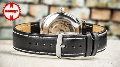 Leren horlogeband Ricardo Napoli, zwart