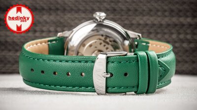 Leren horlogeband Ricardo Ancona, groen, Quick Release