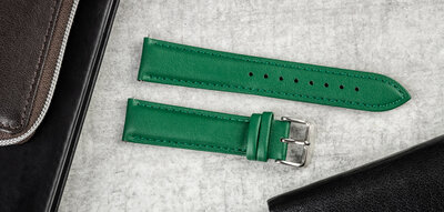 Leren horlogeband Ricardo Ancona, groen, Quick Release