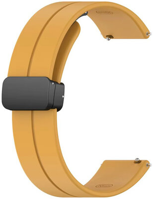 Siliconen band Ricardo 22mm (voor Huawei Watch GT 4, 5), geel, Quick Release