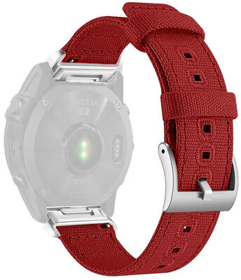 Nylon riempje Ricardo 22mm (pro Garmin Fenix 8/7/6 (47mm), Epix 2 aj.), rood, QuickFit
