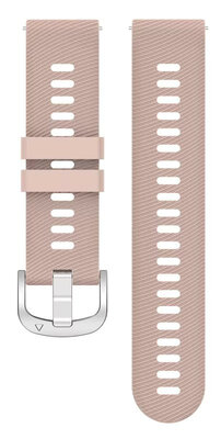 Ricardo Silicone Strap 18mm (voor Garmin Venu 2S, Vívoactive 4S, Forerunner 265S, Venu 3S, etc.), beige, Quick Release