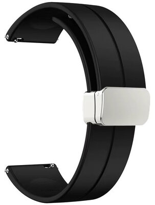 Siliconen band Ricardo 20mm (voor Amazfit Active 2), zwart V1, Quick Release