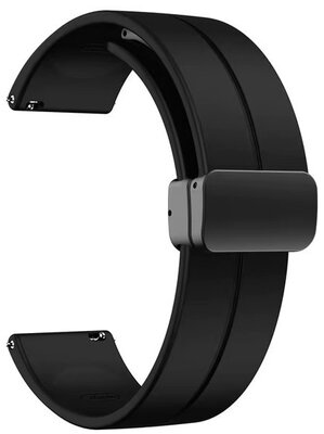 Siliconen band Ricardo 20mm (voor Amazfit Active 2), zwart V2, Quick Release