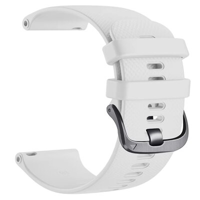 Ricardo siliconen band 20mm (voor Garmin Venu, Venu Sq, Venu 2 plus, etc.), wit, Quick Release, verlengde lengte