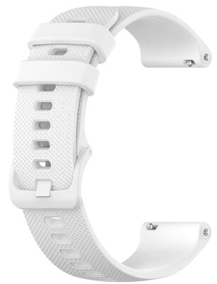 Ricardo siliconen band 20mm (voor Garmin Venu, Venu Sq, Venu 2 plus, etc.), wit V2, Quick Release