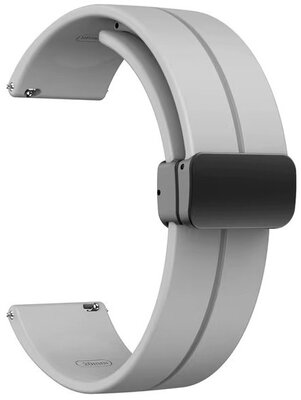 Ricardo Siliconenband 22mm (voor Amazfit Bip 5), grijs, Quick Release