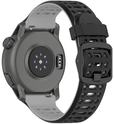 Siliconen band Ricardo 22mm (voor Coros Pace 3, Apex 2 Pro), zwart V2, Quick Release