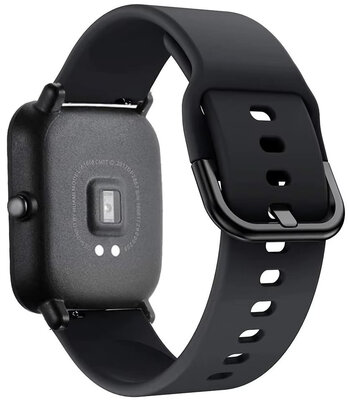 Ricardo Silicone Strap 22mm (voor Polar Vantage M2, V3, Grit X), Zwart, Snelkoppeling