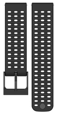 Ricardo 22mm Silicone Strap (voor Suunto 9 Peak, Race, Vertical), Zwart, Quick Release