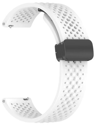 Siliconen band Ricardo 22mm (voor Xiaomi), wit V2, Quick Release
